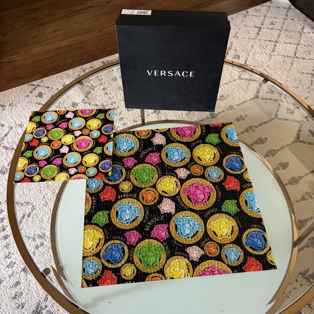 Versace Multicolor Medusa Medallion Amplified Plexiglass Puzzle 16 in x 16 in